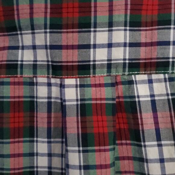 Ralph Lauren Shirt Men's Large (14-16) Red Blue Green White Plaid Cotton Button - Picture 8 of 16